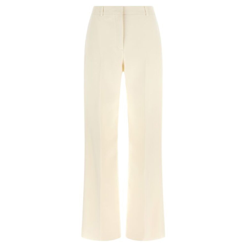 Fendi White Virgin Wool Dress Women's Pants